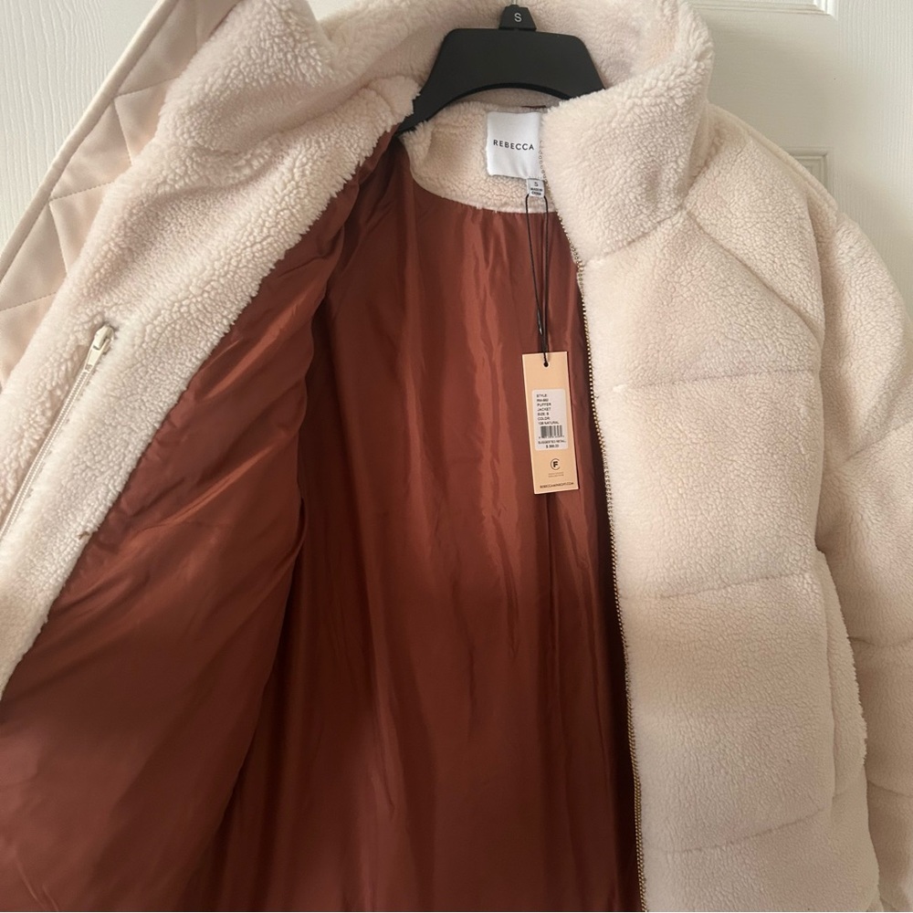 NWT Rebecca Minkoff Cream Puffer Jacket - Picture 10 of 10